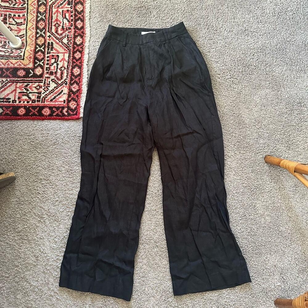 DISSH Black Straight Leg Dress Pants